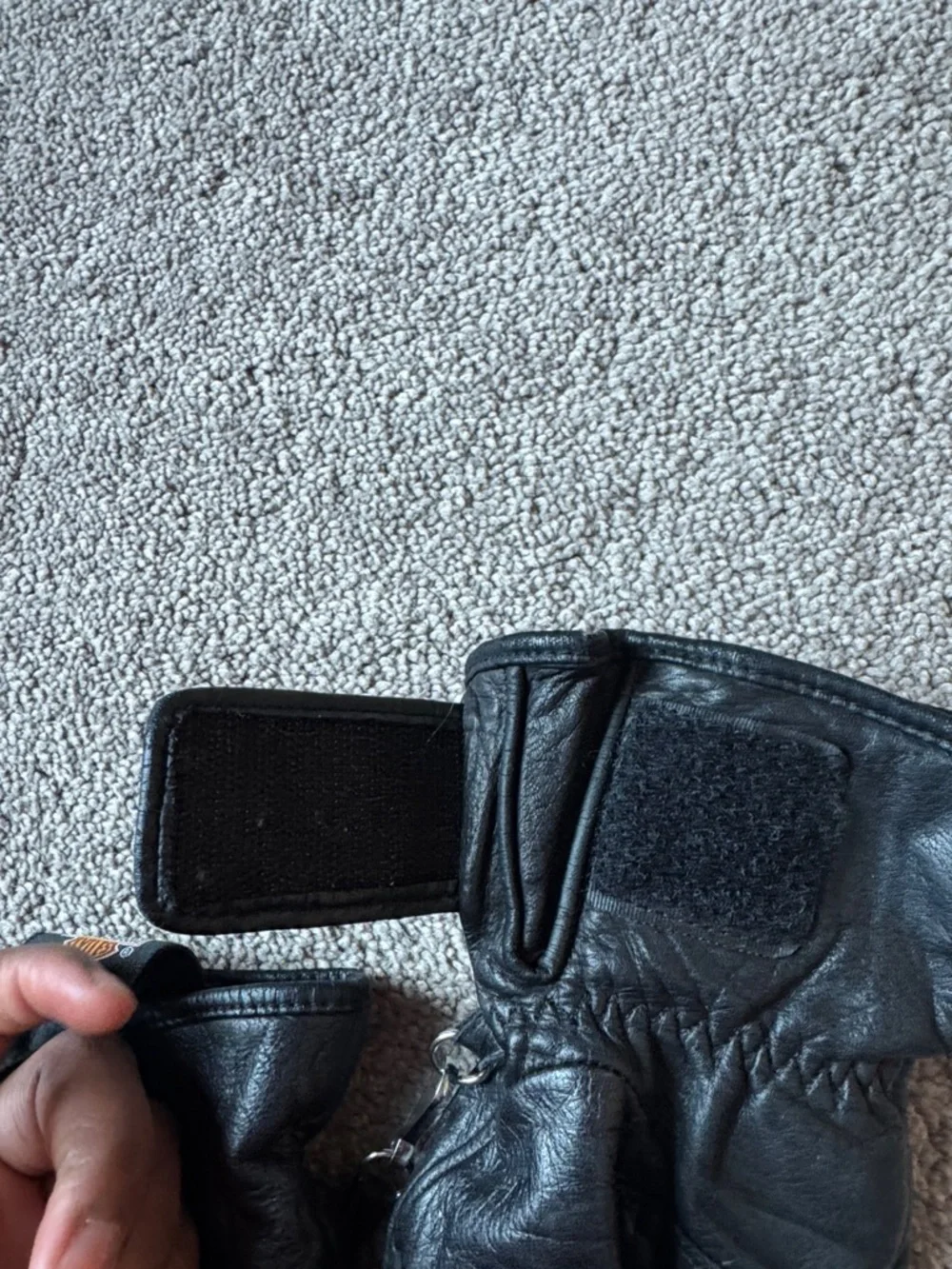 Harley Davidson Black Genuine Leather Gloves SIZE S